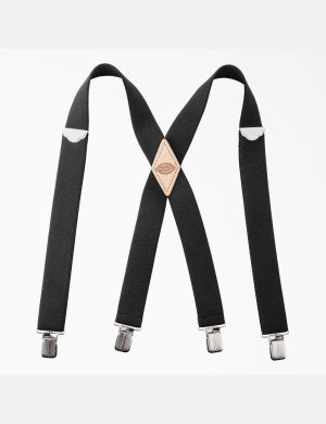 Ceintures Dickies Travail Suspenders Noir | 519XIPMVT