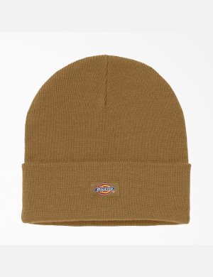 Chapeaux Dickies Cuffed Knit Marron | 750NJCQBZ