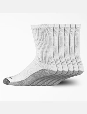 Chaussettes Dickies Moisture Control Crew Travail Blanche | 869NOPACL