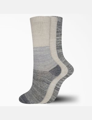 Chaussettes Dickies Soft Marl Crew Grise Foncé | 542BOADLX