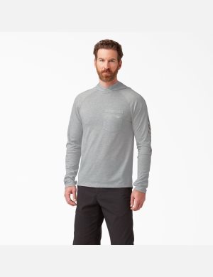 Chemises Dickies Cooling Performance Long Sleeve Sun Grise | 576FMXLAH