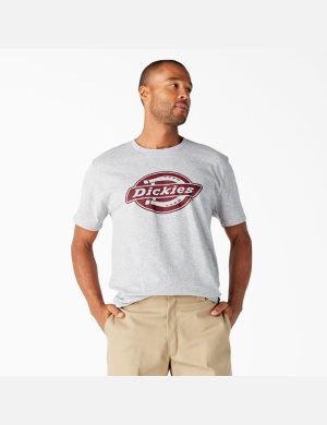 Chemises Dickies Corta Sleeve Relaxed Fit Graphique Grise | 319GACTVI