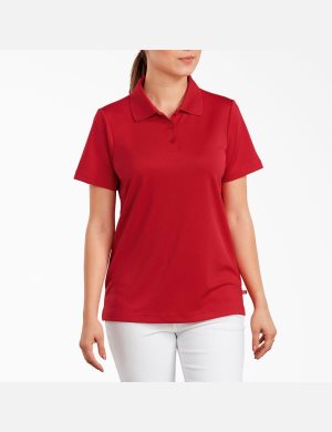 Chemises Dickies Performance Polo Rouge | 874PMNKXE