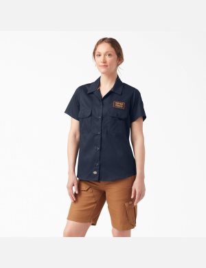 Chemises Dickies Traeger x Ultimate Grilling Bleu Marine | 457UFGZTS