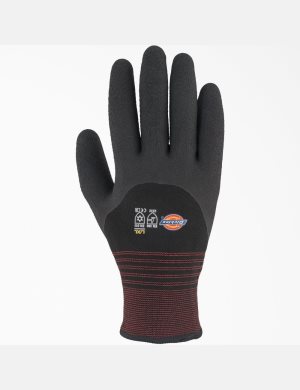 Gants Dickies Latex Coated Travail Noir | 943WRMULD