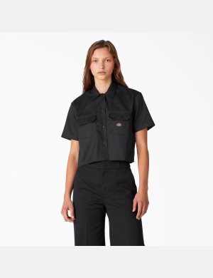 Hauts Courts Dickies Relaxed Fit Travail Noir | 970YBCWTA