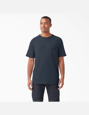 Hauts Dickies Cooling Corta Sleeve Bleu Marine | 091XRDQUC