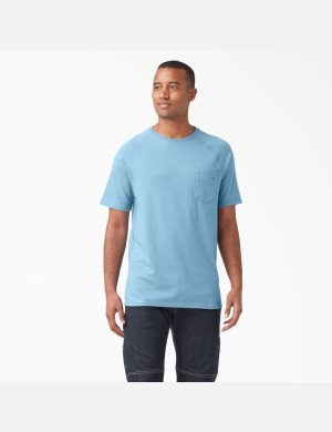 Hauts Dickies Cooling Corta Sleeve Bleu | 358BMNPDZ