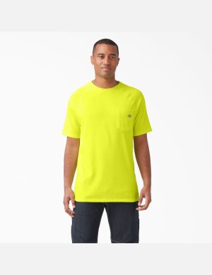 Hauts Dickies Cooling Corta Sleeve Jaune Clair | 867OBKWFE