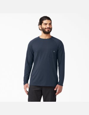 Hauts Dickies Cooling Long Sleeve Bleu Marine | 126VULGWP