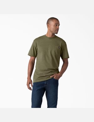 Hauts Dickies Corta Sleeve Heavyweight Heathered Vert | 213WNMAGU