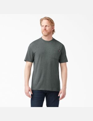 Hauts Dickies Corta Sleeve Heavyweight Heathered Vert | 567PIMUEO