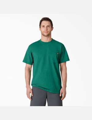 Hauts Dickies Corta Sleeve Heavyweight Heathered Vert | 716JTDOXW