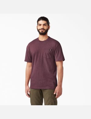 Hauts Dickies Corta Sleeve Heavyweight Heathered Bordeaux | 824BNJGLM