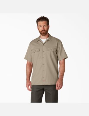 Hauts Dickies Corta Sleeve Marron | 762QSIYOL