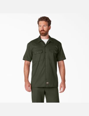 Hauts Dickies Corta Sleeve Vert Olive Vert | 635YBHKCL