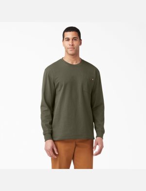 Hauts Dickies Heavyweight Crew Neck T-Shirt Vert | 402IPZFAD