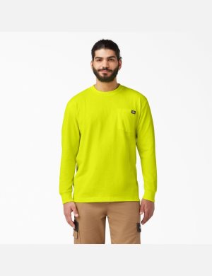 Hauts Dickies Heavyweight Neon Crew Neck T-Shirt Jaune Clair | 736QYCGBE