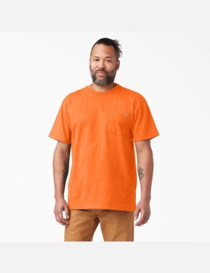 Hauts Dickies Neon Corta Sleeve Heavyweight Orange Clair | 904HFWQDG