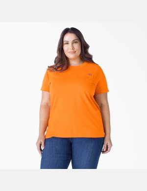 Hauts Dickies Plus Heavyweight Corta Sleeve Orange | 753BHZQWK