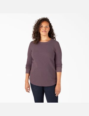 Hauts Dickies Plus Thermal Shirt Violette | 369ZQHMWR