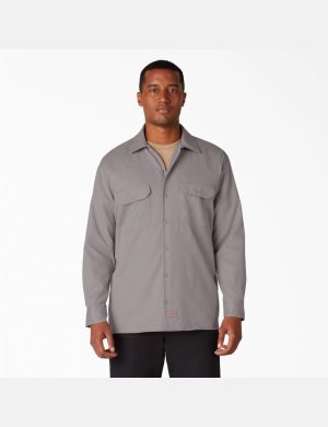 Hauts Dickies Travail Shirt Argent | 584RSUEYT