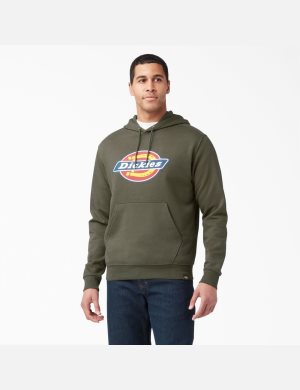 Hauts Dickies Tri-Color Logo Fleece Vert | 163QJONWZ