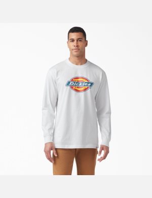 Hauts Dickies Tri-Color Logo Graphique T-Shirt Blanche | 829XWZORI