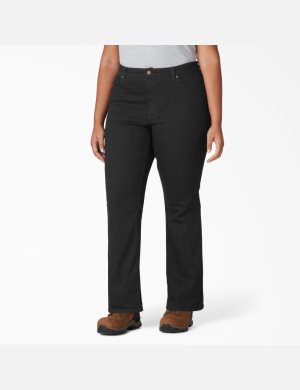 Jean Dickies Plus Perfect Shape Denim Bootcut Noir | 238PXLOSZ