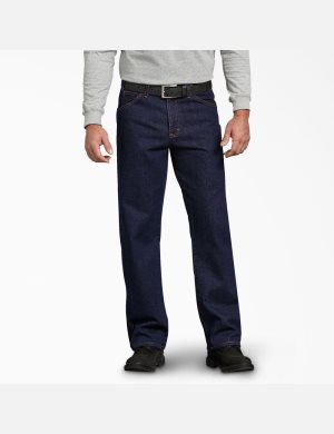 Jean Dickies Regular Droit Fit Denim Indigo Bleu | 586VLWRHT