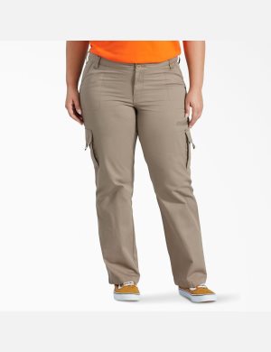 Pantalon Cargo Dickies Plus Relaxed Fit Marron | 639MTVHXJ