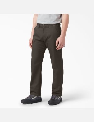 Pantalon De Travail Dickies Regular Fit Duck Carpenter Chocolat Marron | 859CIUOLA