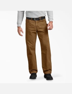 Pantalon De Travail Dickies Relaxed Fit Droit Leg Sanded Duck Carpenter Marron | 046OTSVLP