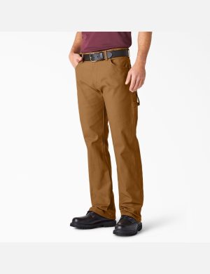 Pantalon De Travail Dickies Relaxed Fit Droit Leg Heavyweight Duck Carpenter Marron | 874GZEMOY