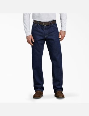 Pantalon Dickies Relaxed Fit Carpenter Heavyweight Denim Indigo Bleu | 437VYCXLO