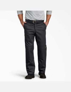 Pantalon À Deux Genoux Dickies FLEX Regular Fit Noir | 372GEAVHD