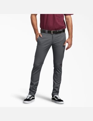 Pantalon À Deux Genoux Dickies Mince Fit Droit Leg Grise | 291YHAEFB