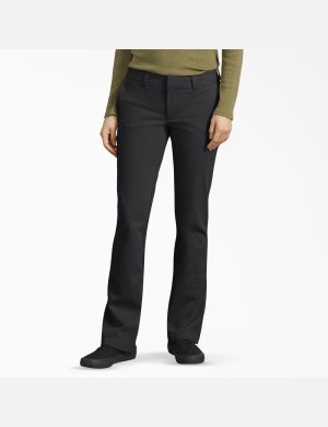 Pantalons Décontractés Dickies Perfect Shape Bootcut Noir | 061MIWDTN