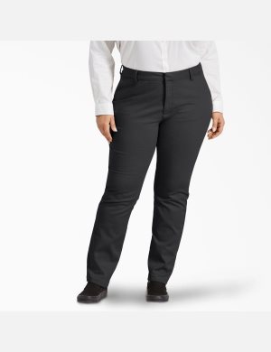 Pantalons Décontractés Dickies Plus Perfect Shape Bootcut Noir | 109JDZNTP