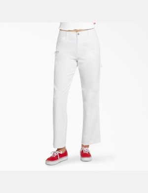 Pantalons Décontractés Dickies Relaxed Fit Carpenter Blanche | 538YDMWJF