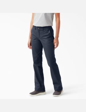 Pantalons Décontractés Dickies Slim Fit Bootcut Twill Bleu Marine | 846JIBMQL