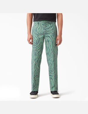 Pantalons Décontractés Dickies Tiger Print Vert | 253HVDWAJ