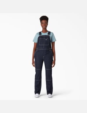 Salopettes Dickies Denim Double Knee Bib Indigo Bleu | 427ZKXLOI