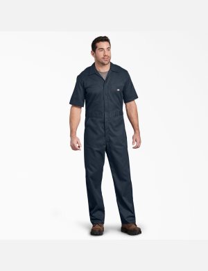 Salopettes Dickies FLEX Corta Sleeve Bleu Marine | 572IADUGT