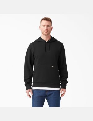 Sweat À Capuche Dickies D'eau Repellent Logo Sleeve Noir | 623UFJPYE