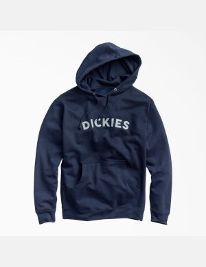 Sweat À Capuche Dickies Fleece Block Logo Bleu Marine | 580ISAMOL