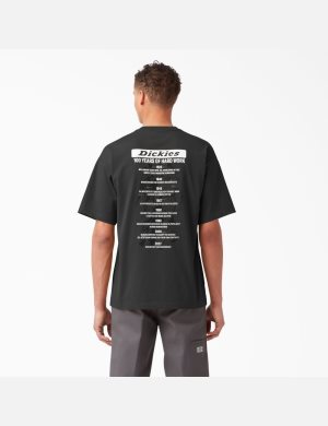 T Shirts Dickies 100 Year Milestone Graphique Noir | 695DQSJIL