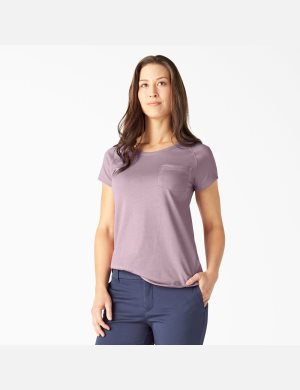 T Shirts Dickies Cooling Corta Sleeve Violette Grise | 701DIMKTX