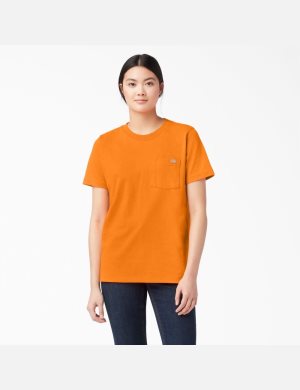 T Shirts Dickies Corta Sleeve Heavyweight Orange | 174YLXAWO