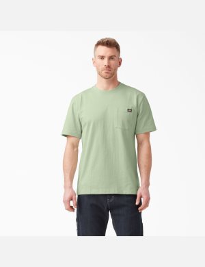 T Shirts Dickies Corta Sleeve Heavyweight Vert | 306OFQSZW